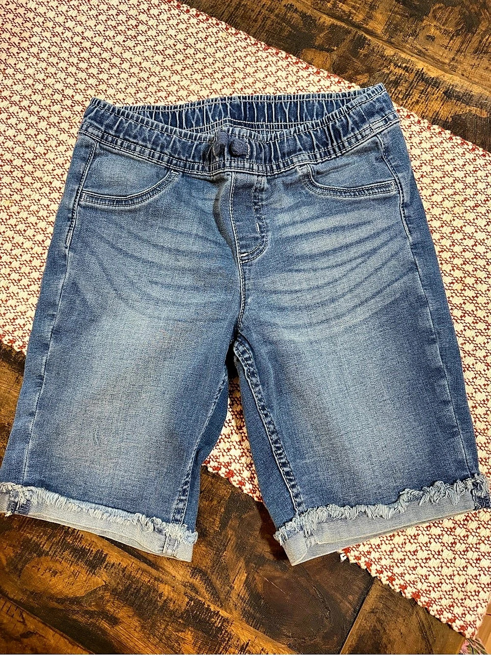 Justice Girls Pull-On Denim Shorts Blue Size 14